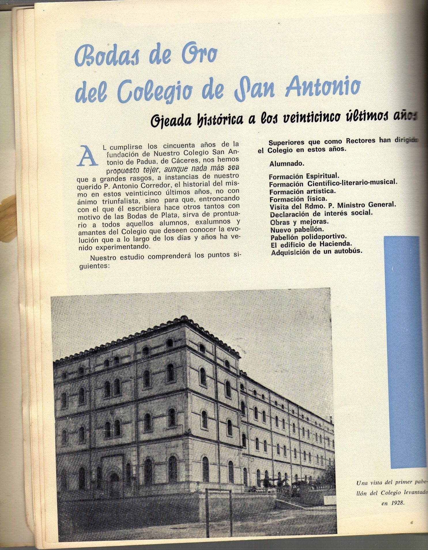 Colegio San Antonio de Padua - Cáceres - Bodas de Oro
