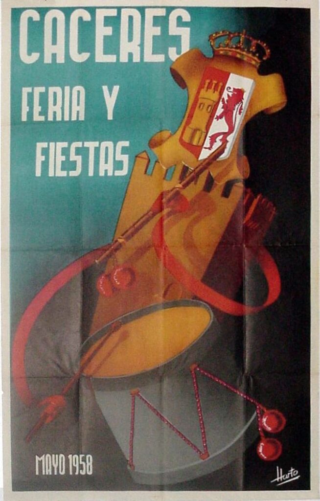 C&aacute;ceres cartel de feria 1958