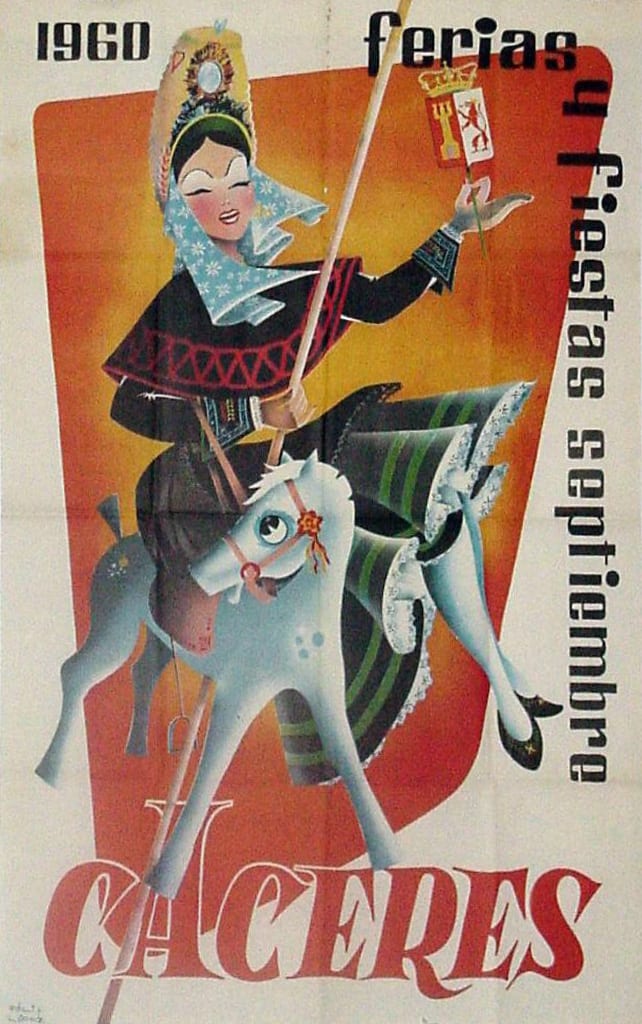 Cáceres cartel de feria 1960
