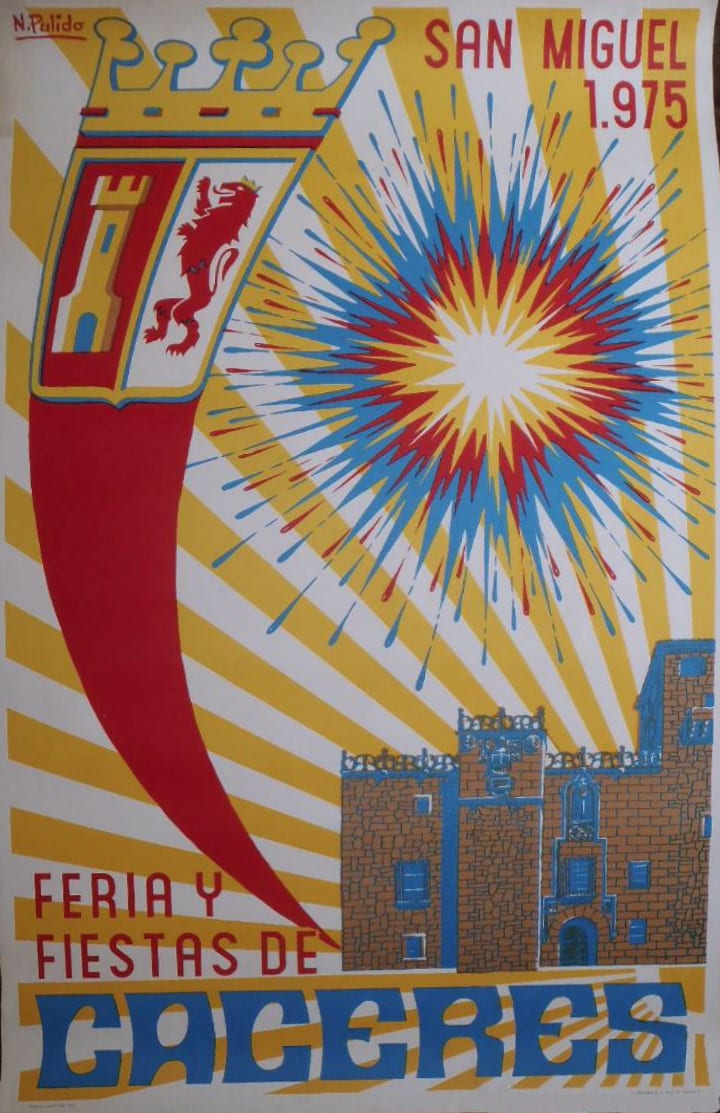 Cáceres cartel de feria 1975